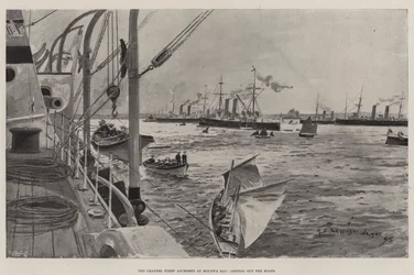 La flota del canal anclada en Mount